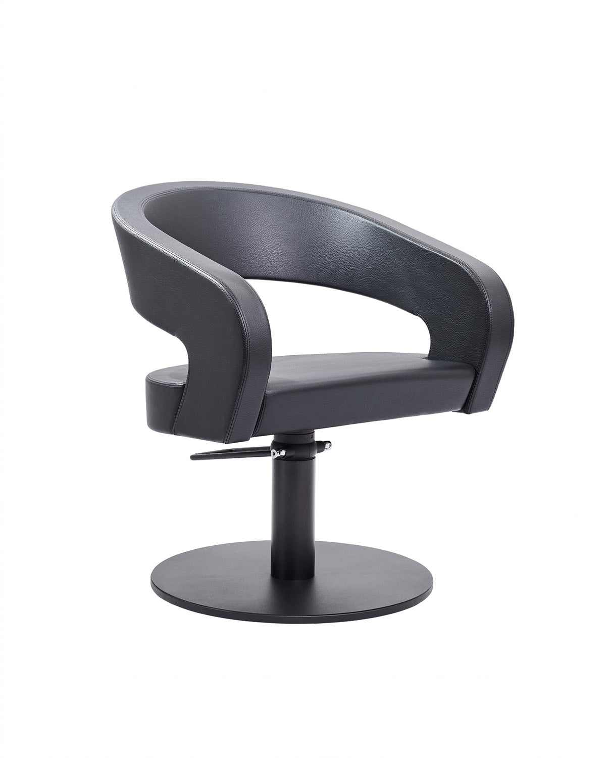 Greiner 50 - Fauteuil de coupe noir avec base ronde noire